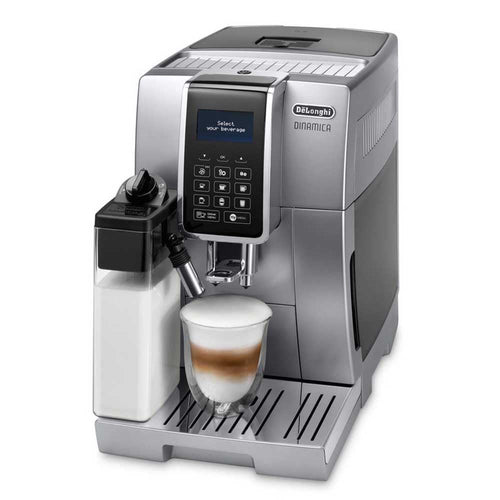 Dinamica Machine à Café Grain, Machine Expresso et Cappuccino, 1.8L, Argent