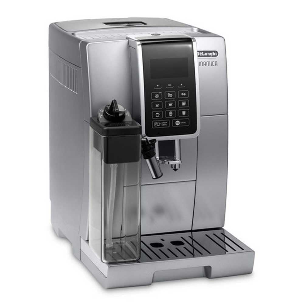 Dinamica Machine à Café Grain, Machine Expresso et Cappuccino, 1.8L, Argent