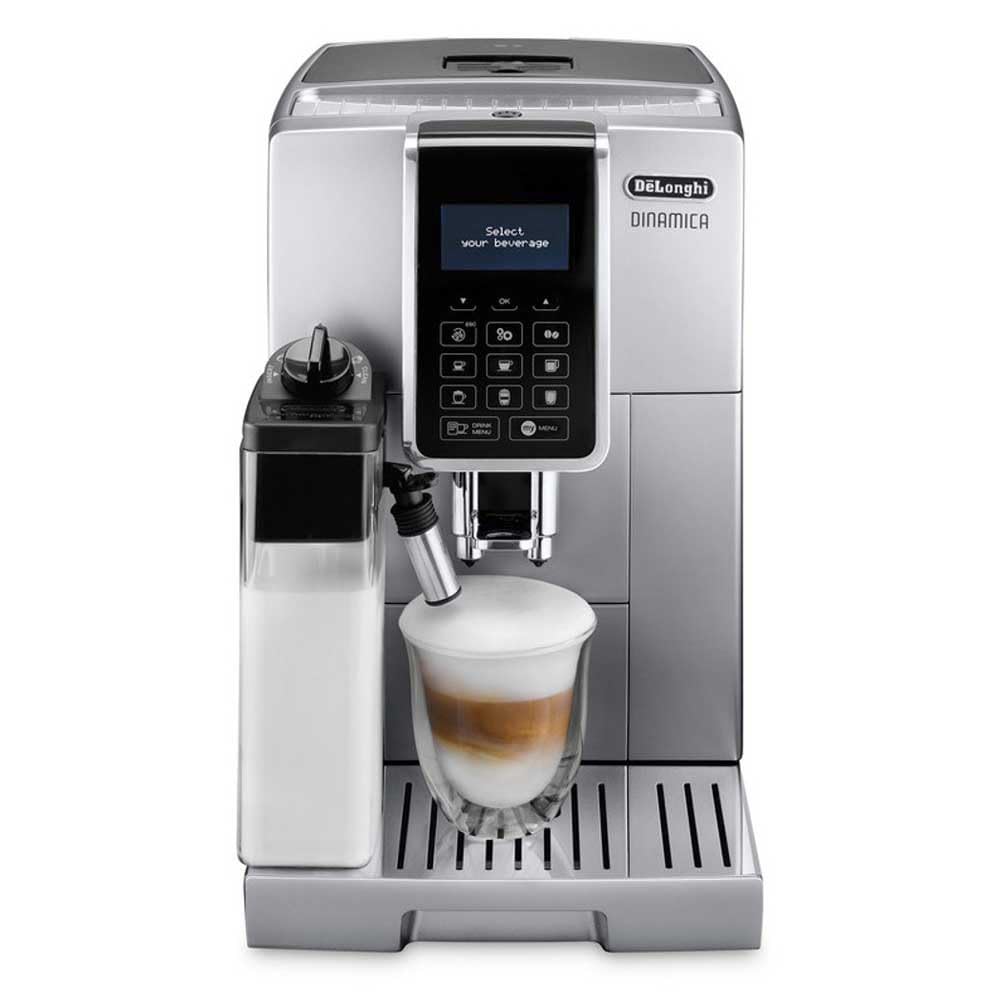 Dinamica Machine à Café Grain, Machine Expresso et Cappuccino, 1.8L, Argent