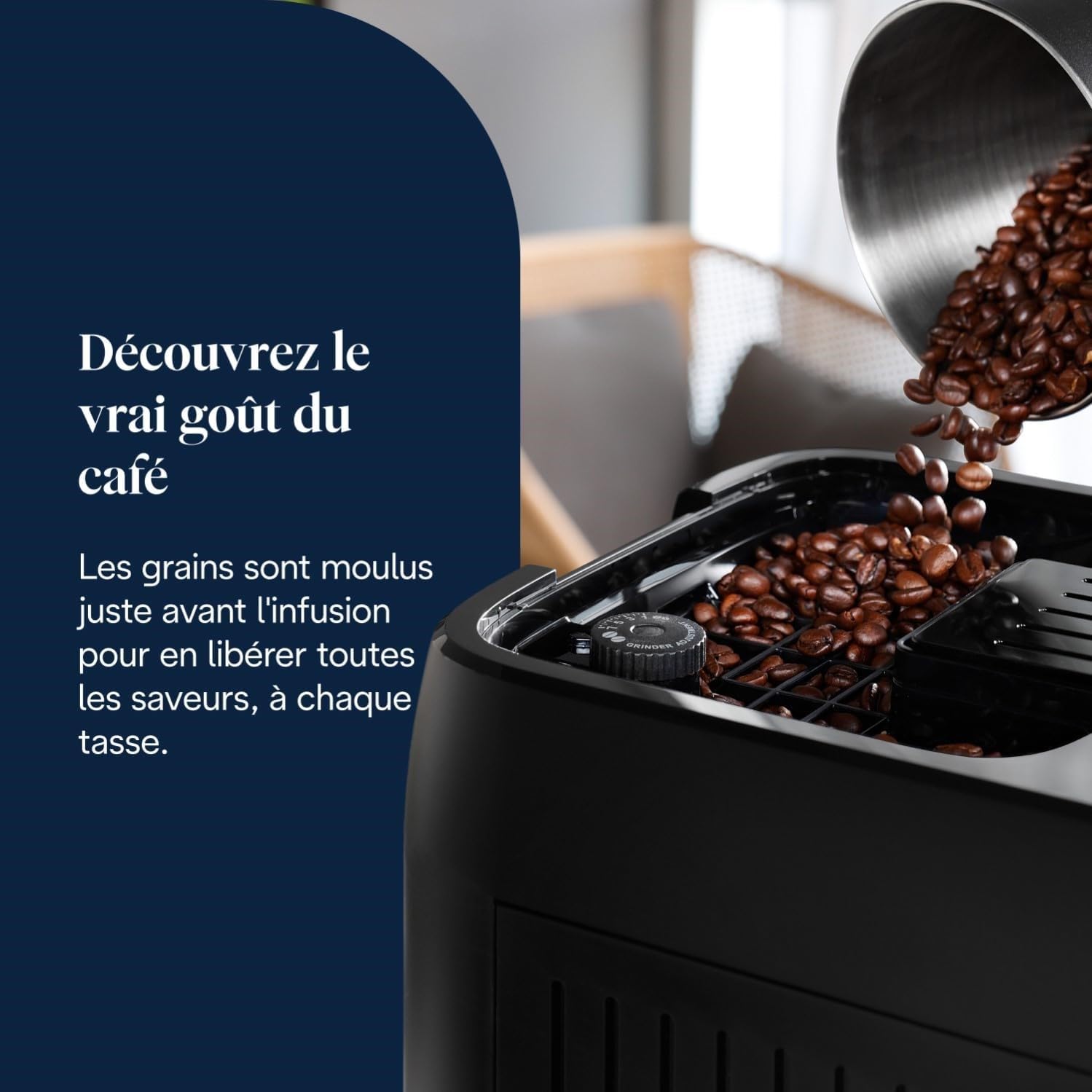 Magnifica Plus - Perfetto Machine à Café Automatique avec LatteCrema Mousseur à Lait Automatique, Argent et Noir