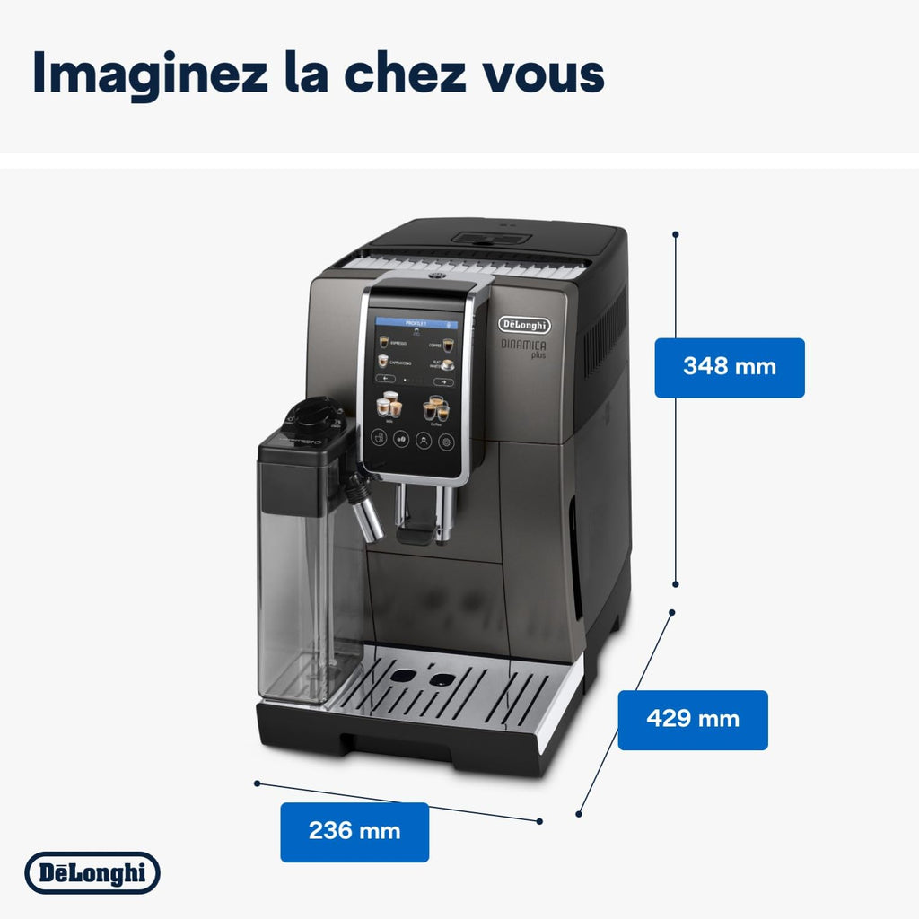 Dinamica Plus ECAM machine à café Entièrement automatique Machine à café 2-en-1, Noir