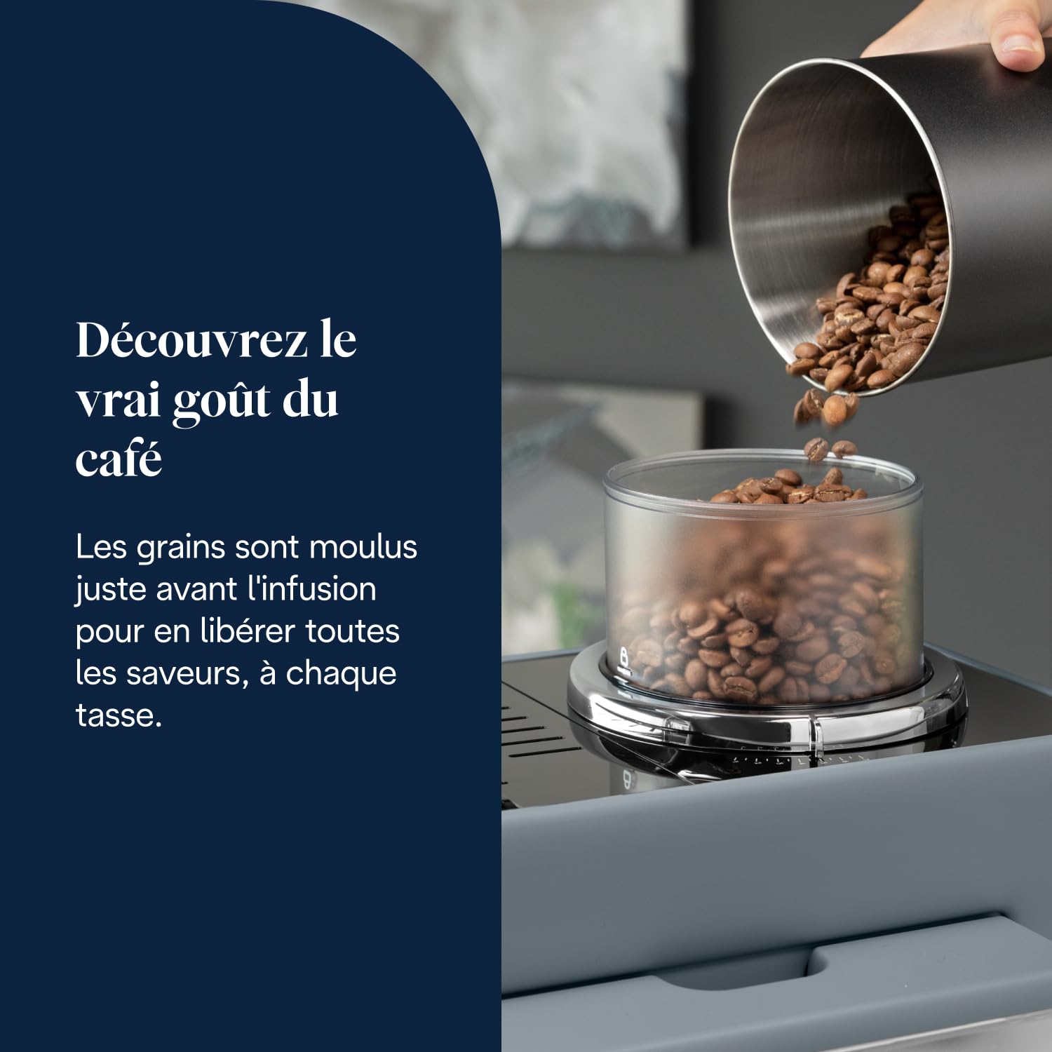 Rivelia - Perfetto Machine à Café Automatique, Écran Tactile, Gris