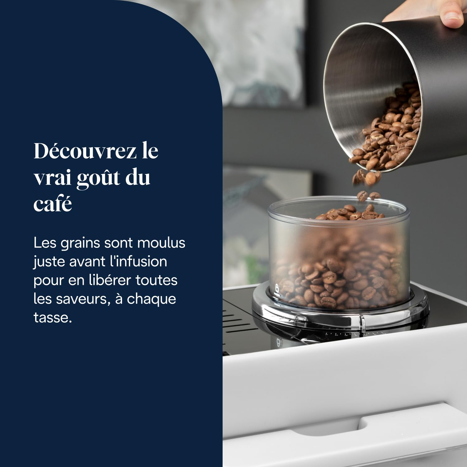 Rivelia - Perfetto Machine à Café Automatique avec LatteCrema Mousseur, Blanc