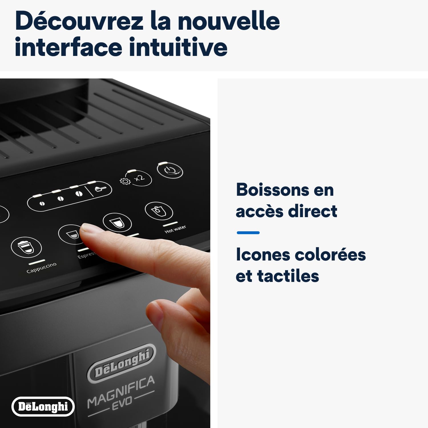 Magnifica Evo - Perfetto Machine à Café Automatique avec LatteCrema Mousseur à Lait Automatique