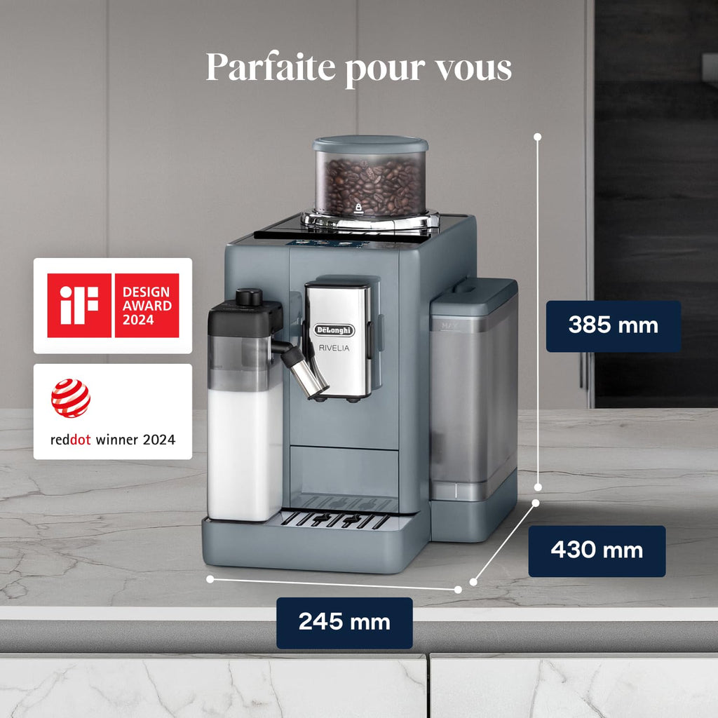 Rivelia - Perfetto Machine à Café Automatique, Écran Tactile, Gris