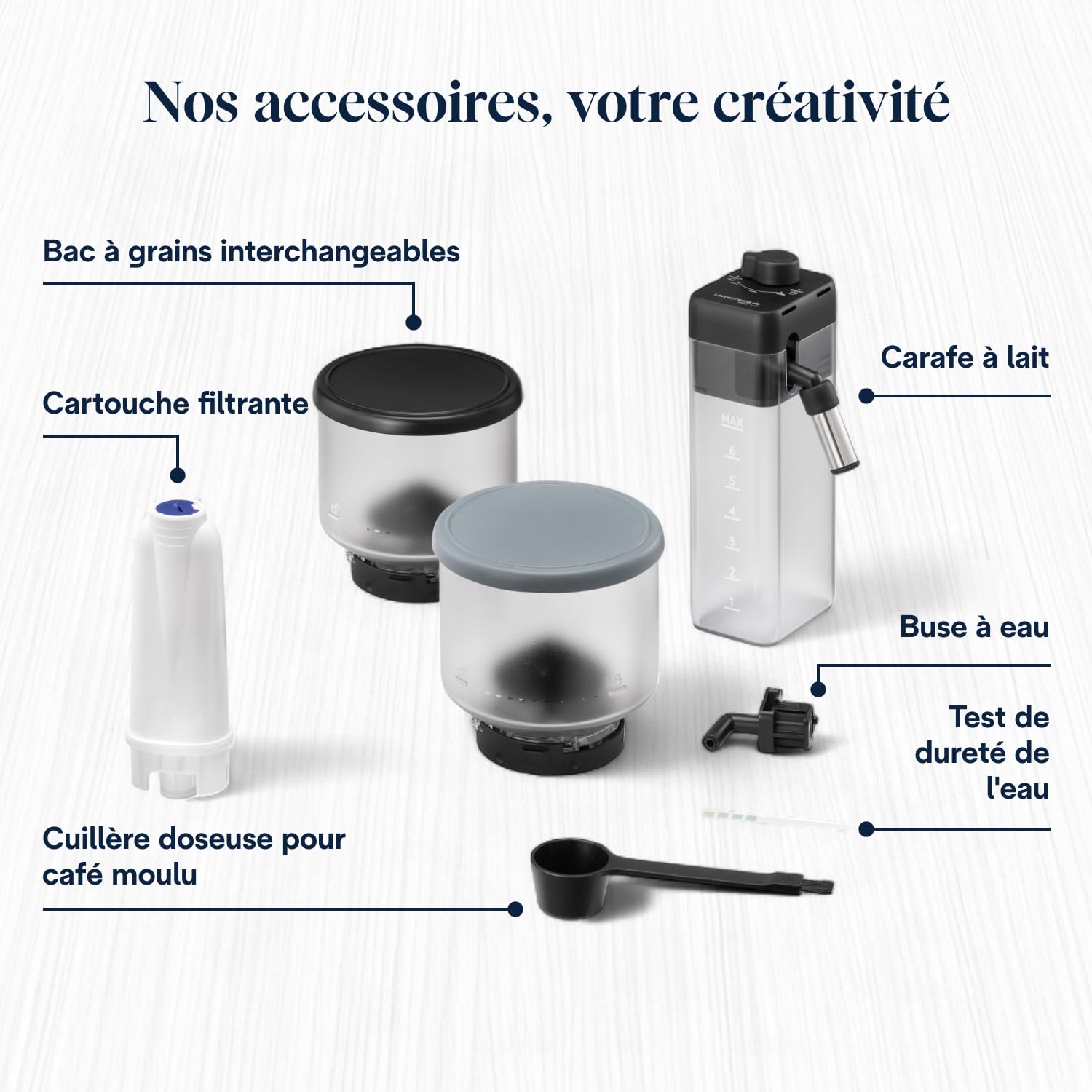 Rivelia - Perfetto Machine à Café Automatique, Écran Tactile, Gris