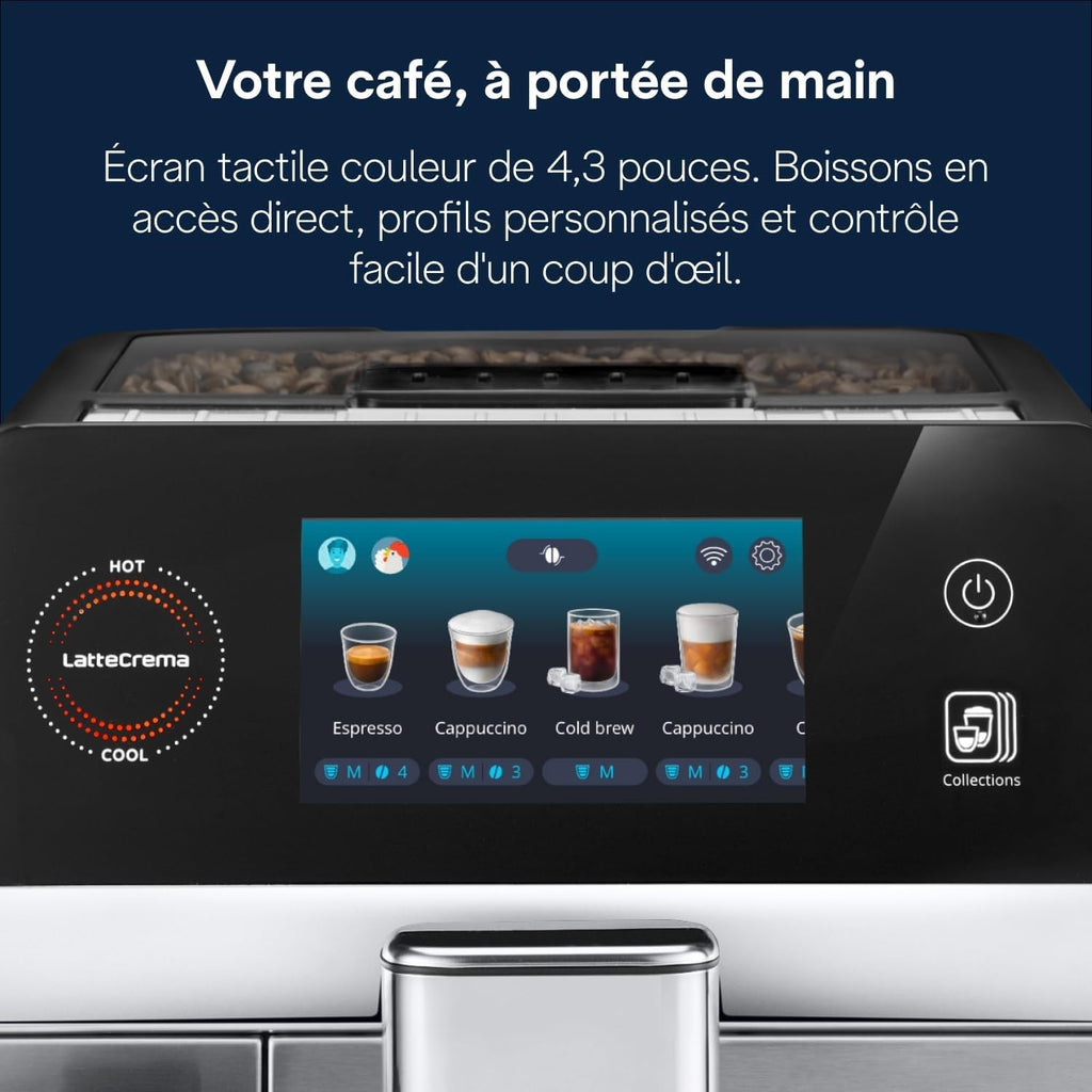 Eletta Ultra - Perfetto Machine à Café Automatique, LatteCrema Mousseur à Lait Automatique, Métal