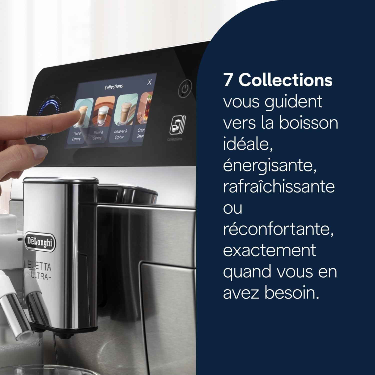 Eletta Ultra - Perfetto Machine à Café Automatique, LatteCrema Mousseur à Lait Automatique, Métal