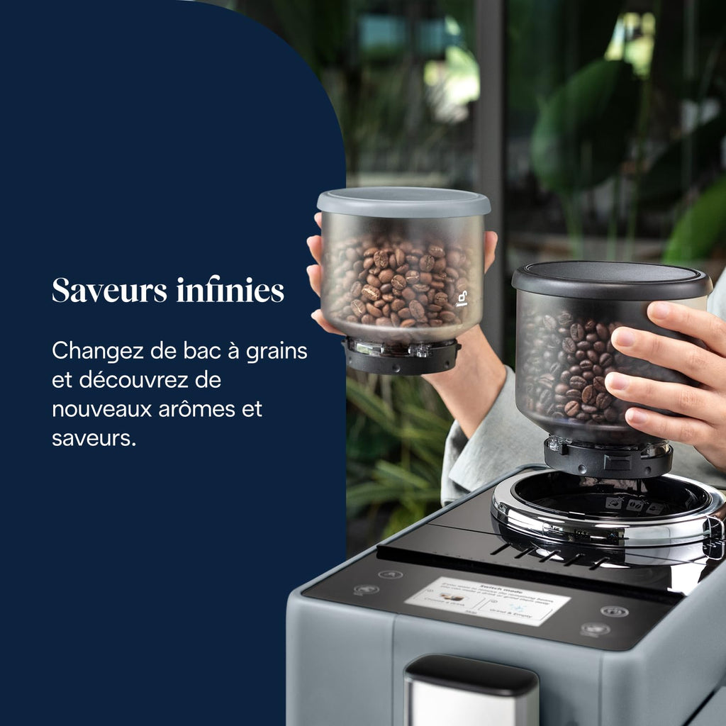 Rivelia - Perfetto Machine à Café Automatique, Écran Tactile, Gris