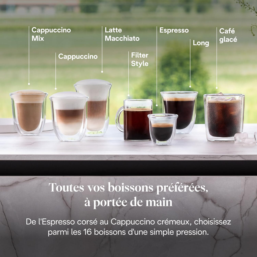 Rivelia - Perfetto Machine à Café Automatique, Écran Tactile, Gris
