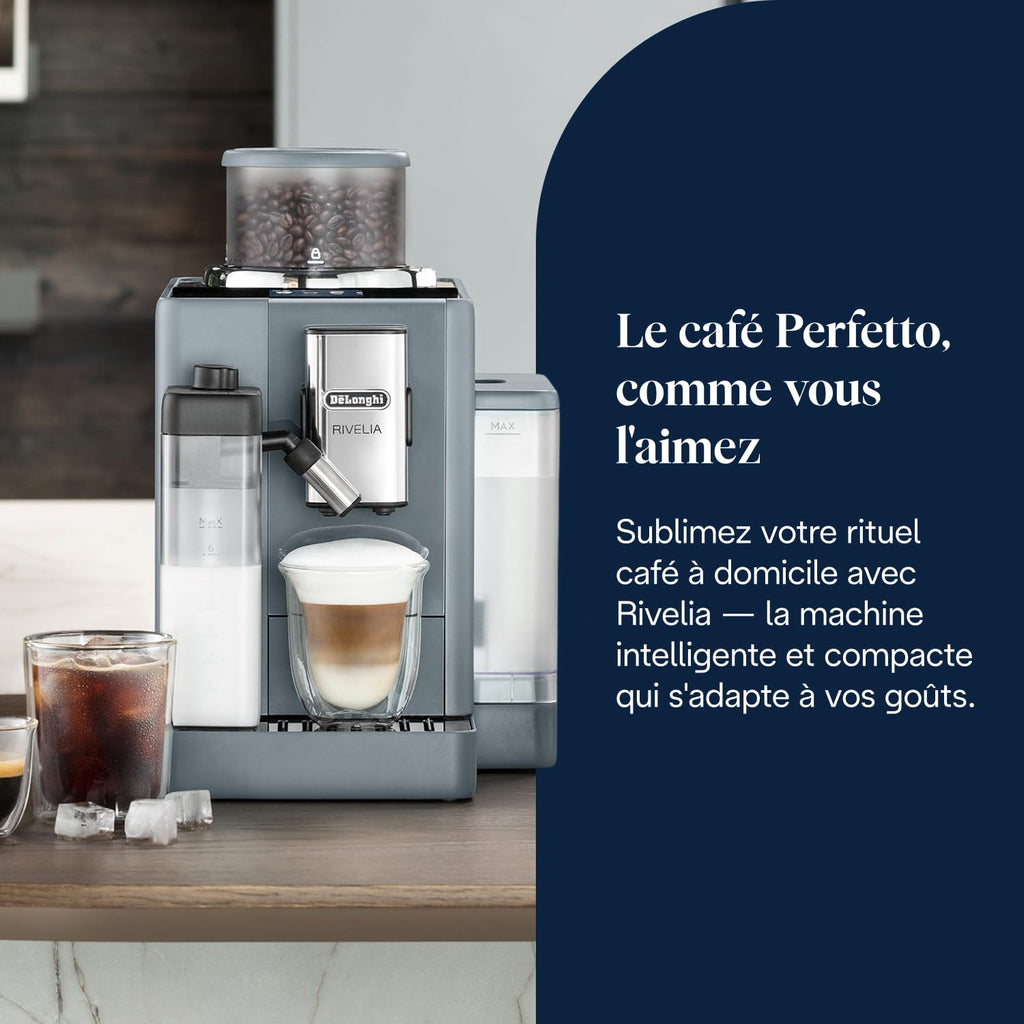 Rivelia - Perfetto Machine à Café Automatique, Écran Tactile, Gris