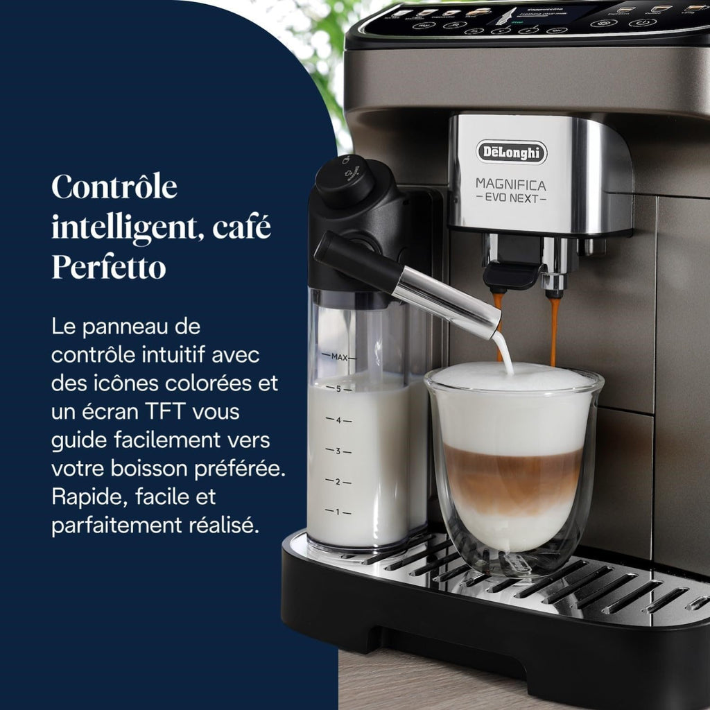 Magnifica Evo Next - Perfetto Machine à Café Automatique avec LatteCrema