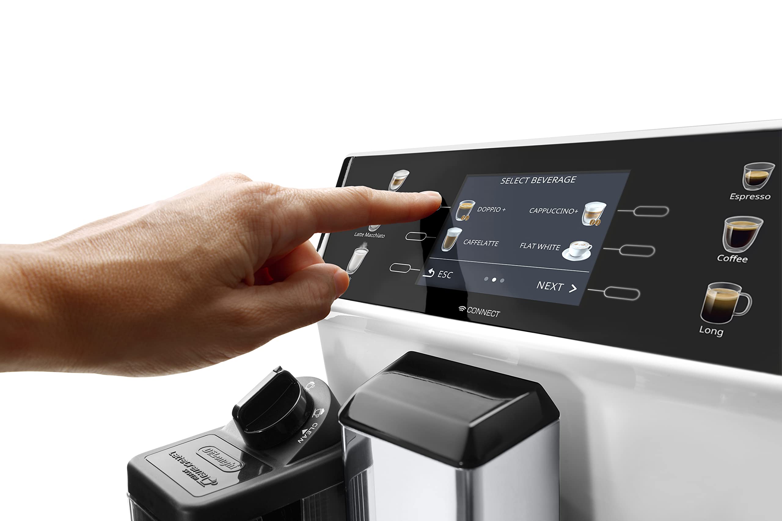 PrimaDonna Class, Machine à Café Grain, Machine Expresso et Cappuccino, 1450W, 2L, Blanc